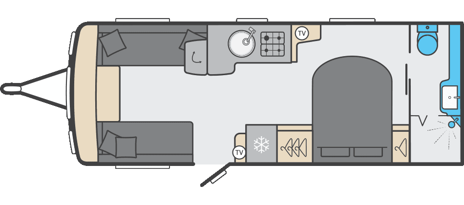 The all-new Swift Conqueror Grande (4 berth) touring caravan